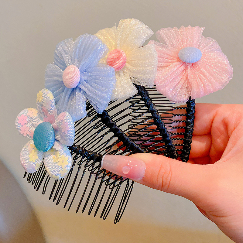 Niños artefactos de cabello rotos niñas arco de mariposa peinado de cabello rotos niñas franges de acabado de pinzas de cabello detrás de la cabeza peinado tarjeta de cabello