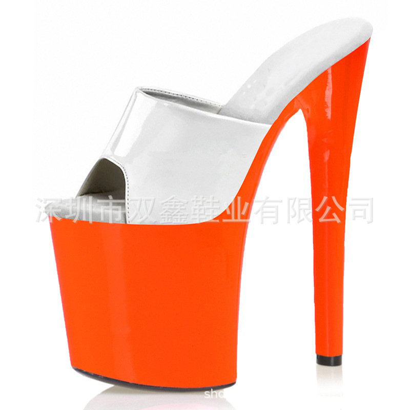 20CM naranja envuelto sandalias sexy verano de las mujeres sexy pole dance tacones altos discoteca odio tiangao modelo pasarela