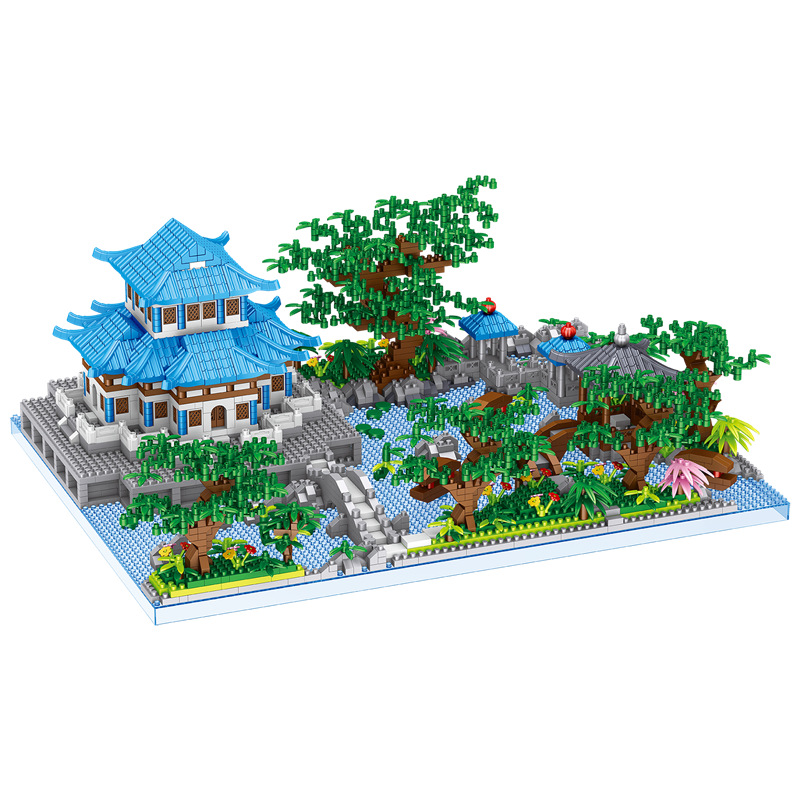 Zhegao LZ8248 Huaqing Palacio nacional estilo serie micro partículas de diamante alta dificultad montaje bloques construcción Juguetes