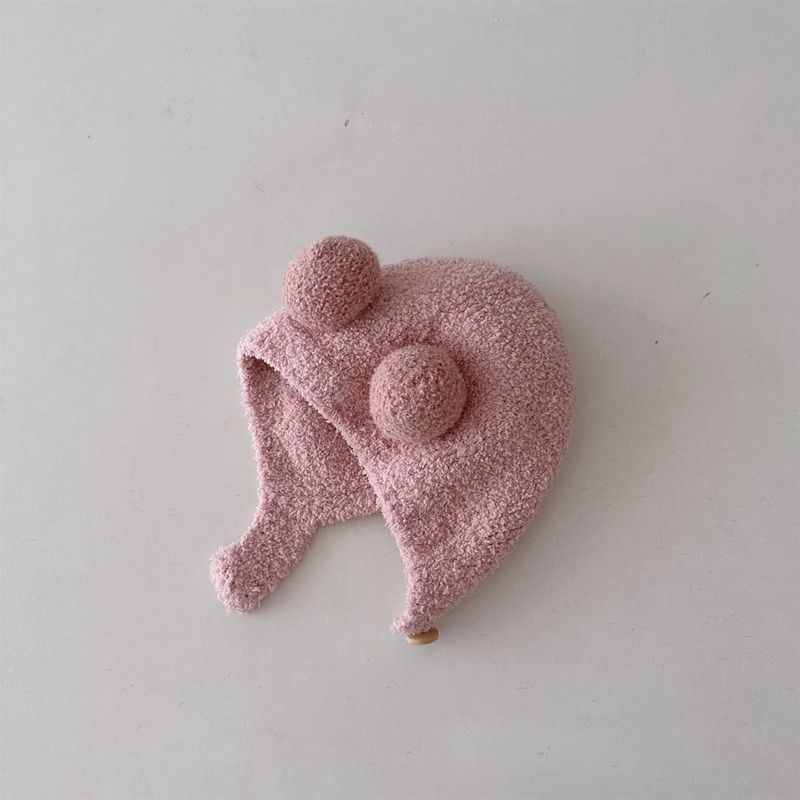 더블볼 솔리드 컬러 버튼캡 [핑크]