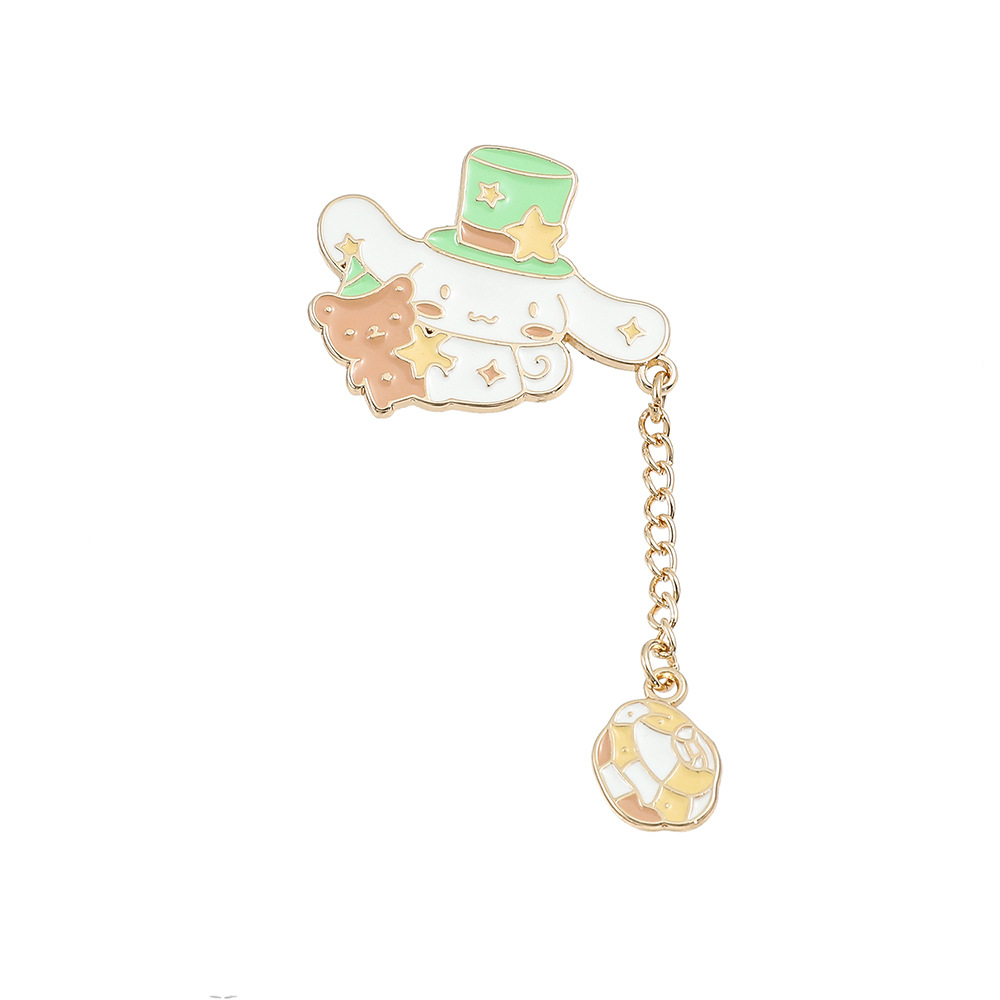Venta caliente cien Sanrio serie de metal broche de dibujos animados coolomi Yugui perro KT gato todo-fósforo de moda insignia