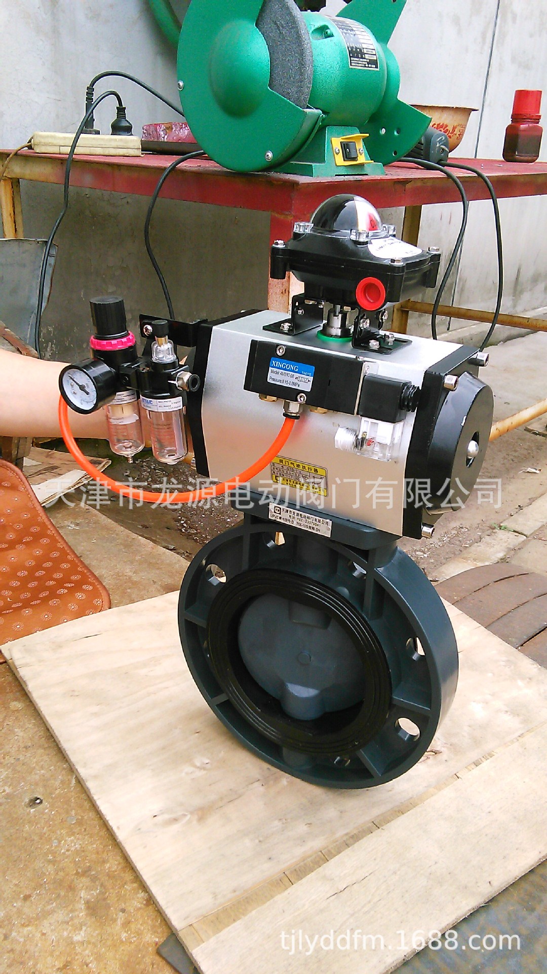 D611F气动UPVC蝶阀对夹式 GTD/AT CPVC 优惠酸碱介质规格全