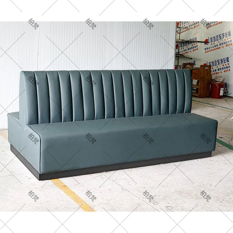 Almacenamiento sofá de madera sólida sofá curva de forma especial contra la pared cafetería cadena de tiendas restaurante comercial exclusivo transfronterizo