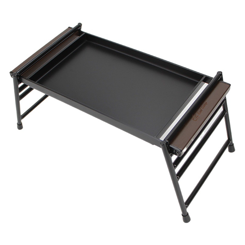 屋外キャンプバーベキュープレートピクニック携帯焼肉プレート昇降バーベキューセット木柄鉄板焼きステーキフライパン