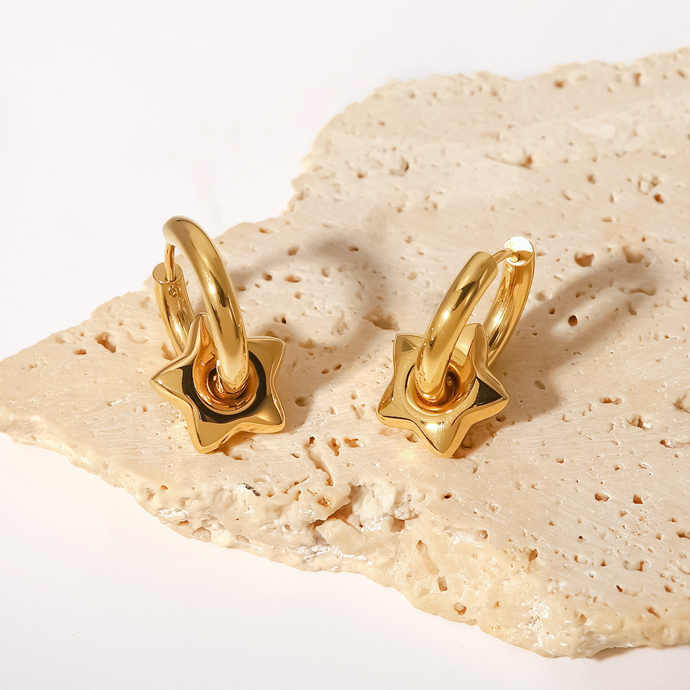 Fashion Star Stainless Steel Earrings Plating Stainless Steel Earrings