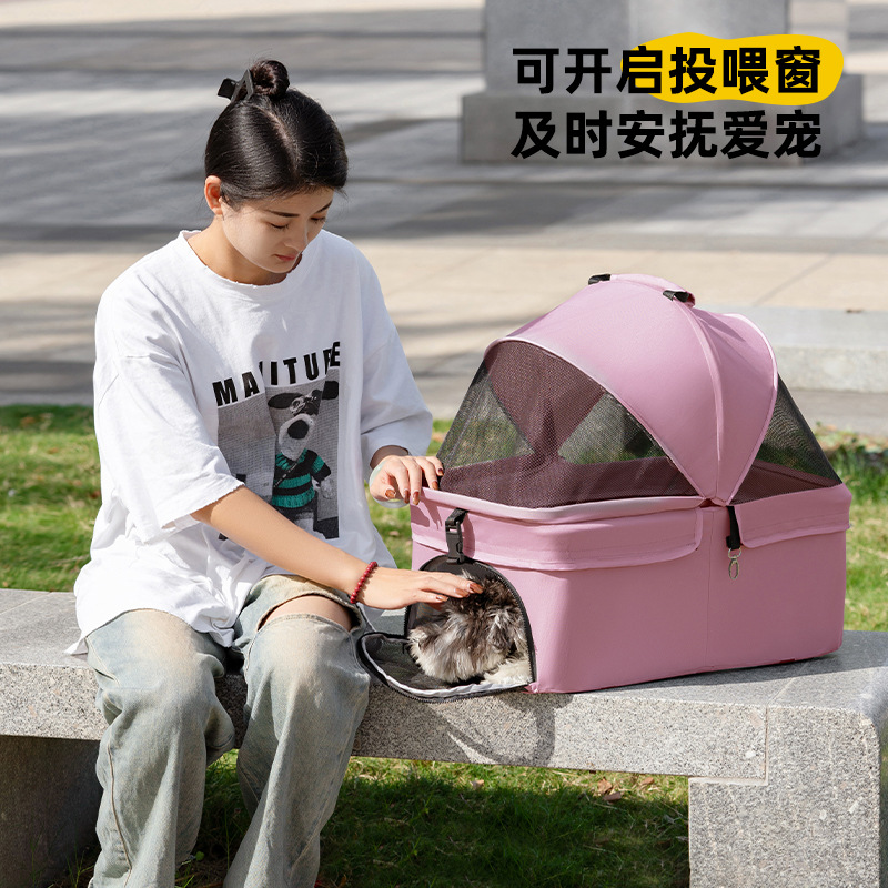 애완 동물 고양이 개 카트 개 고양이 테디  카트 밖으로 작은 애완 동물 개 카트 경량 접이식