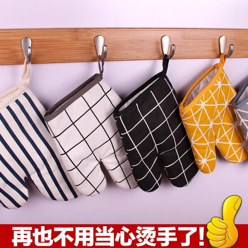 2只加厚微波炉手套耐高温隔热厨房家用防热烤箱烤炉烘焙专用防烫