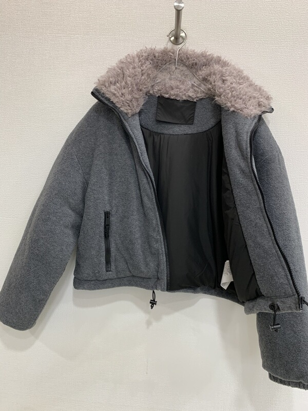 2025年南油秋冬miu*新款字母logo刺绣立领摇粒绒短款棉服外套女|undefined