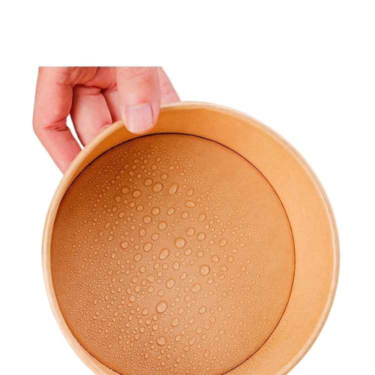 Tazón de fideos desechable resistente a altas temperaturas caja de almuerzo sin lavado caja de embalaje de papel kraft set de tazón y palillos para el hogar