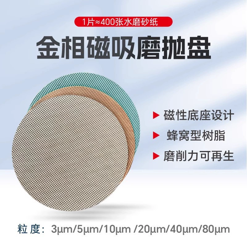 Металлографический полировальный диск из смолы, керамический алмазный магнитный полировальный шлифовальный диск, водная наждачная бумага, обновленная версия, металлографические расходные материалы