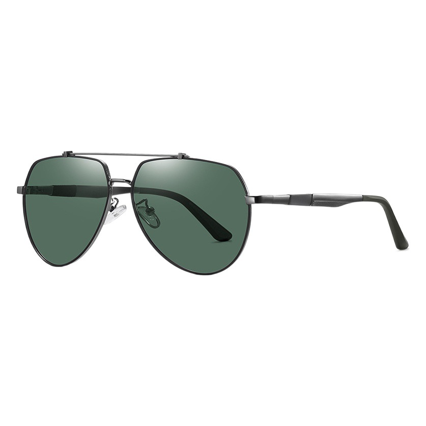 6322 transfronteriza nuevas gafas de sol de los hombres de metal de dos colores gafas de sol polarizadas de doble haz marco grande gafas de sol de pesca Pies de primavera