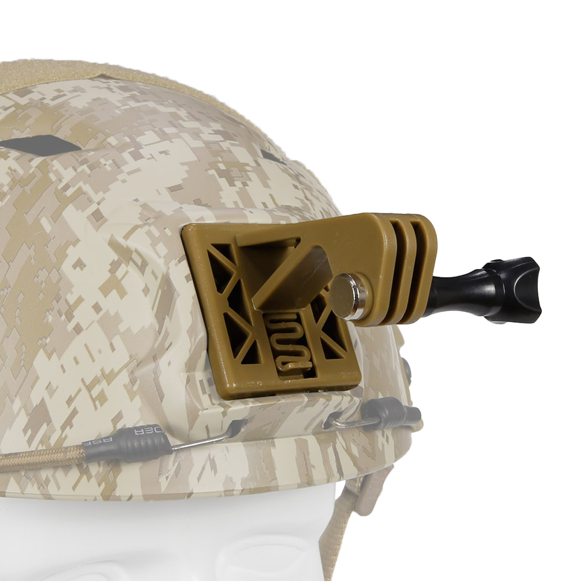 Conector fijo del casco de la Cámara deportiva, instalación ligera portátil multifuncional al aire libre, accesorios secos de sepia