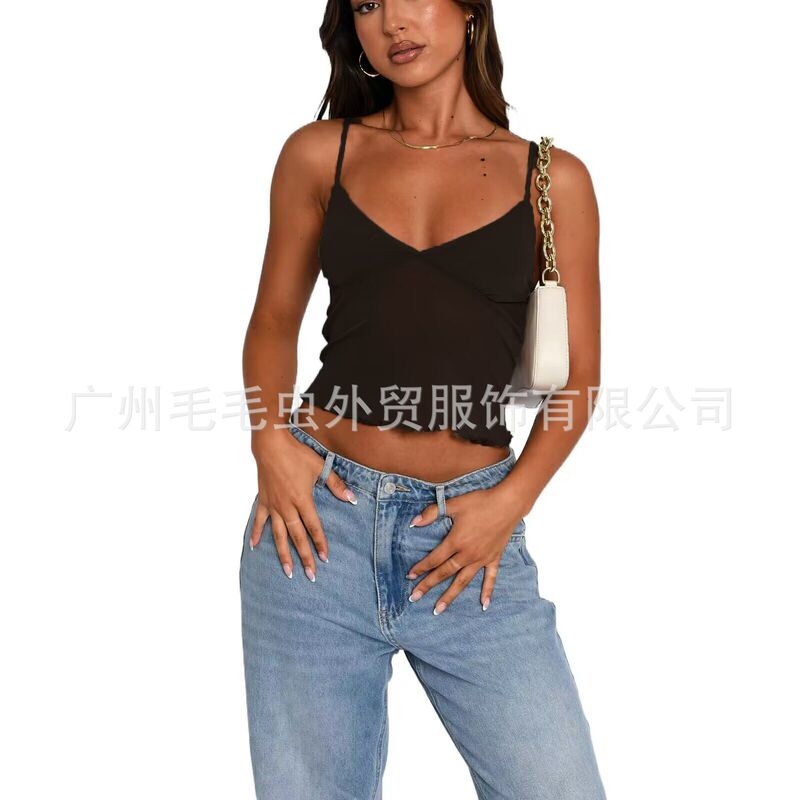 12246 AliExpress ebay Amazon Europe and America foreign trade Sexy Slim sexy mesh Stitching small sling 12246 AliExpress ebay Amazon Europe and America foreign trade Sexy Slim sexy mesh Stitching small sling