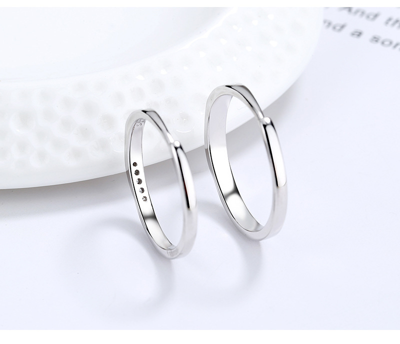 Adjustable Ring Size 1 Piece Quantity Holiday, Daily Occasion 925 Sterling Silver Material 925 Sterling Silver Zircon Waves Open Ring