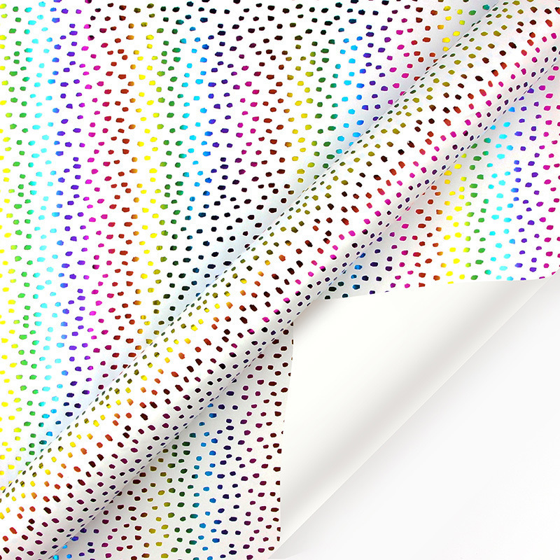 Amazon ofrece un paquete de regalos de cumpleaños de estampado de colores con líneas de puntos coloridos, papel de embalaje de regalo de amor en rollos