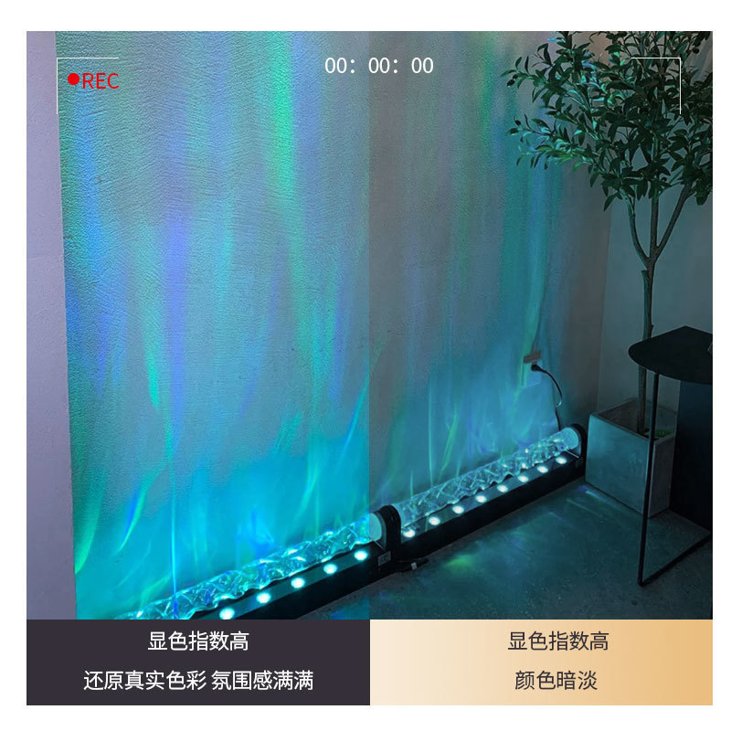 水波纹灯3D动态效果火焰装饰氛围灯洗墙灯酒吧墙面客厅室内投影灯|undefined