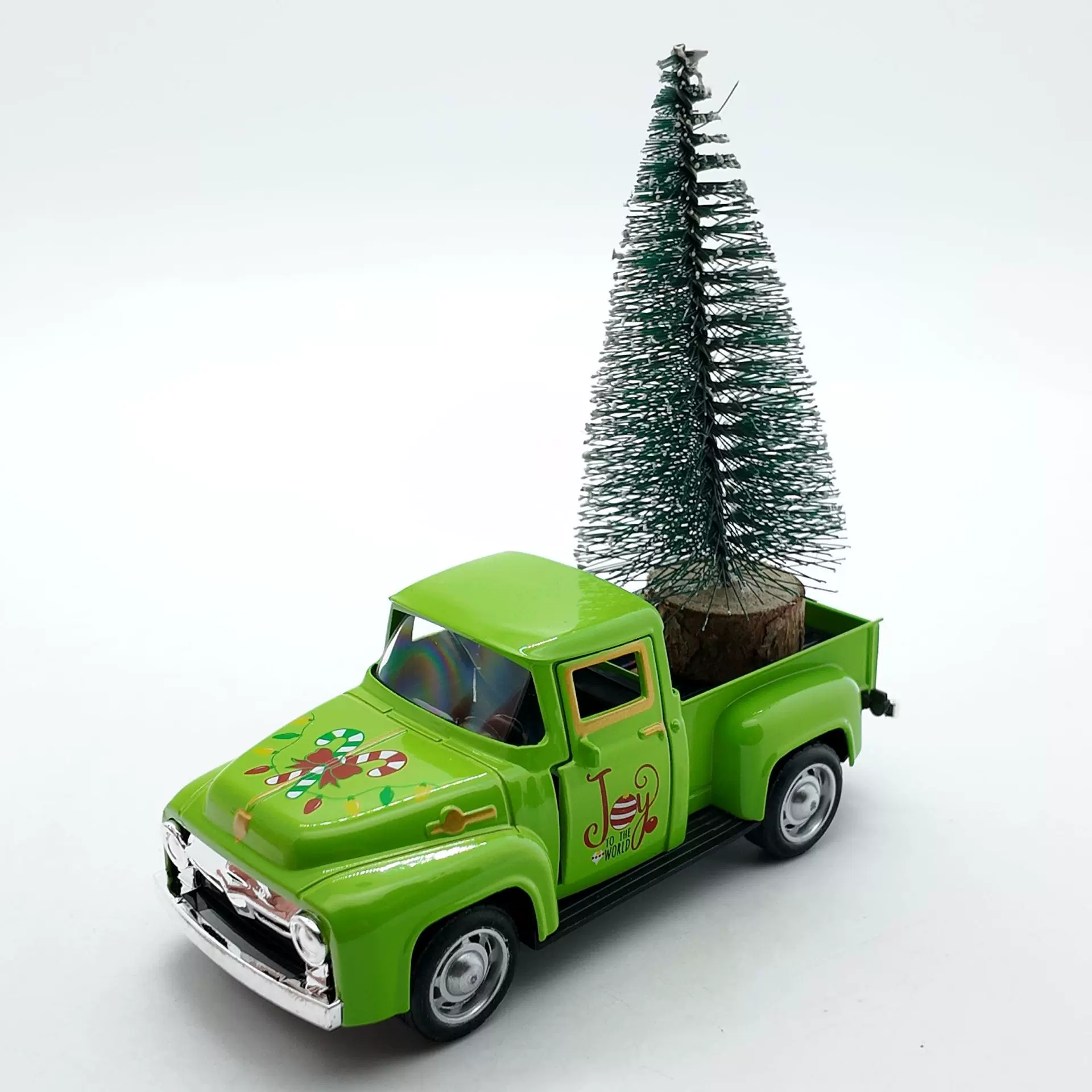 跨境圣诞老人圣诞树圣诞雪人圣诞节花环合金老爷车模型红色摆件