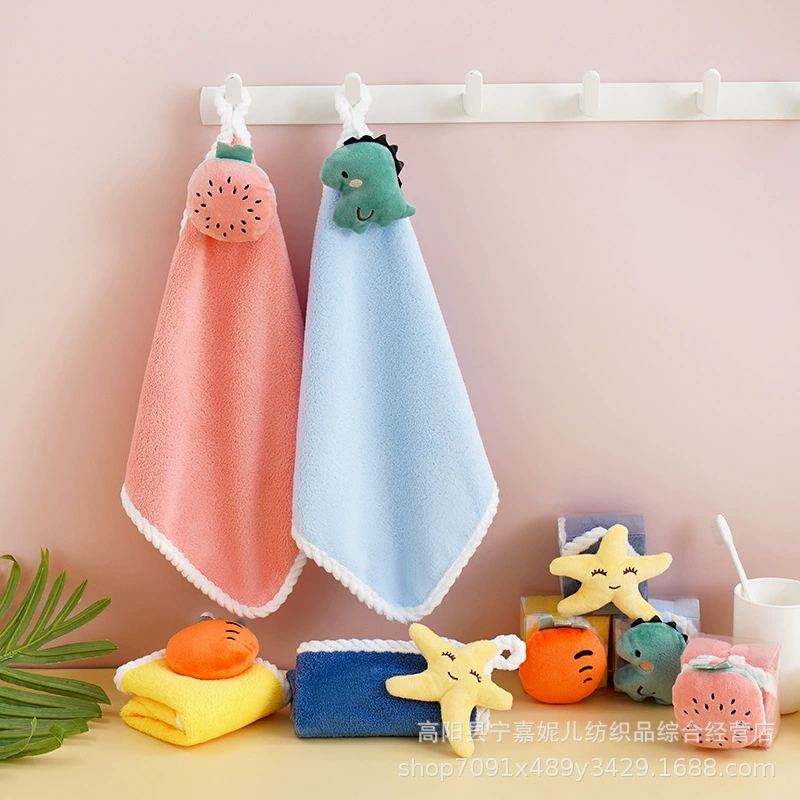 Кукла, детское полотенце с рисунком из мультфильма, с маленькими мишками