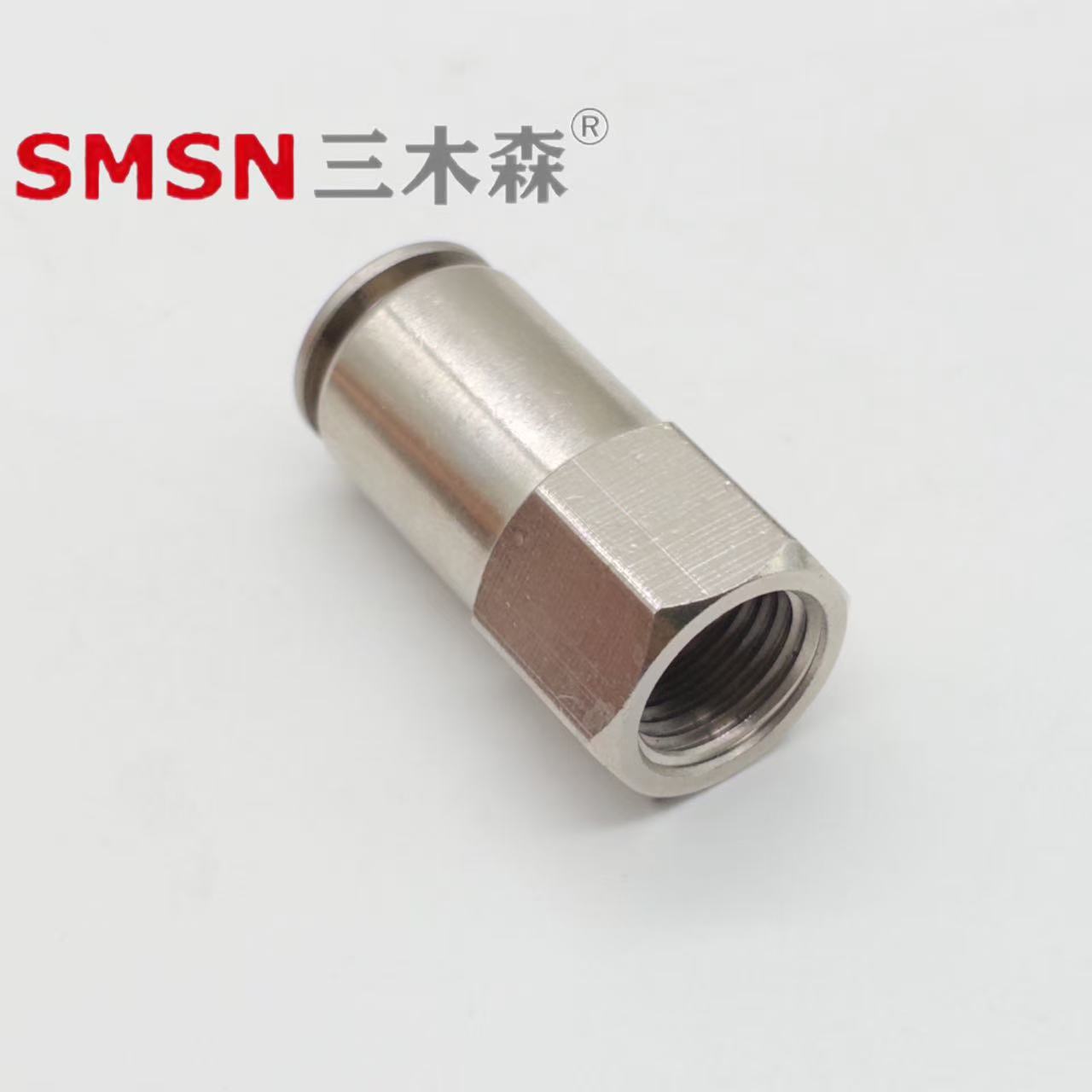 厂家供应全铜快插金属接头 全铜镀镍直通快插式内螺纹终端接头