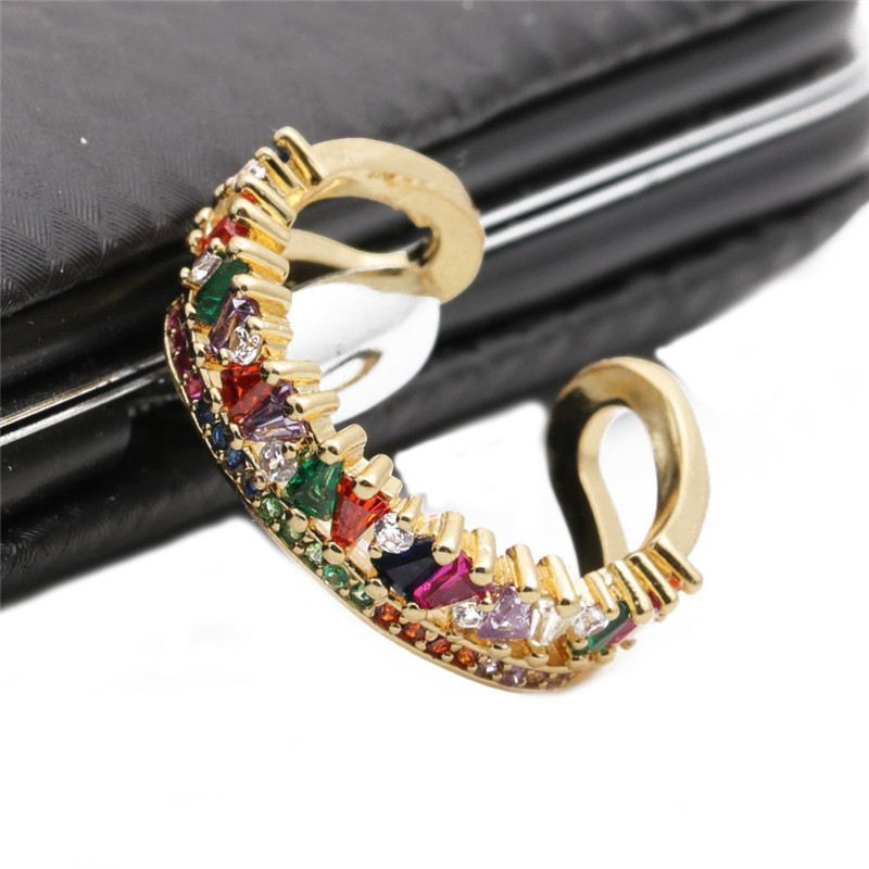 Fashion Colorful Zircon Adjustable Ring display picture 3