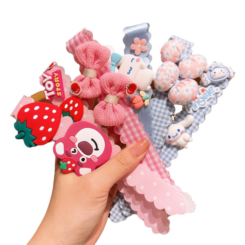 Children's bangs new broken hair artifact baby velcro hair band little girl sticky hair band bow headwear