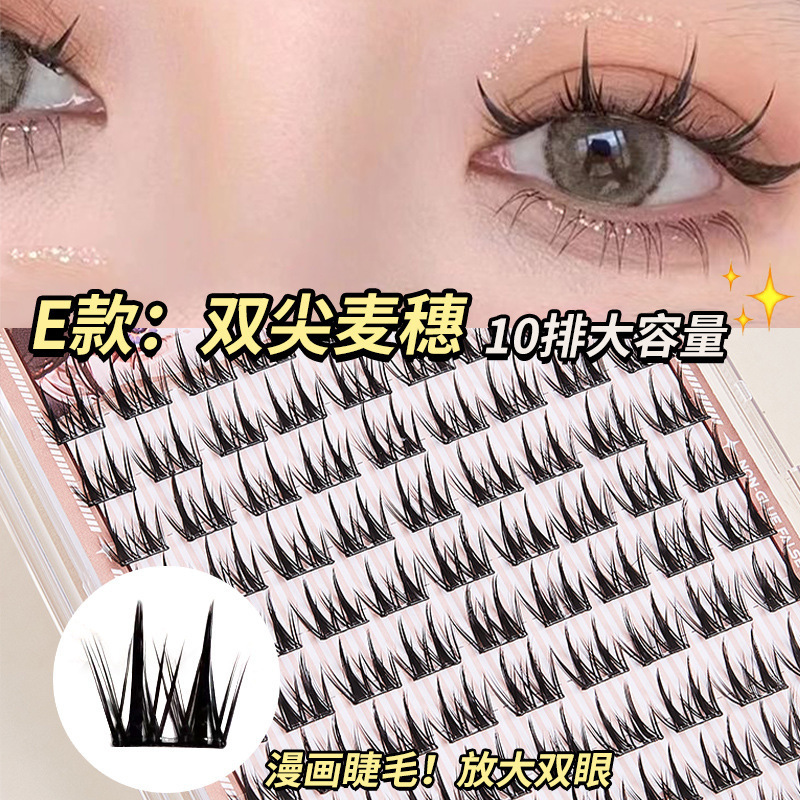 JONBOS 自己粘着式接着剤不要つけまつげ 女性用 シミュレーションマザーズスタイル 三部作 大容量 シングルクラスターまつげ ソフト|undefined