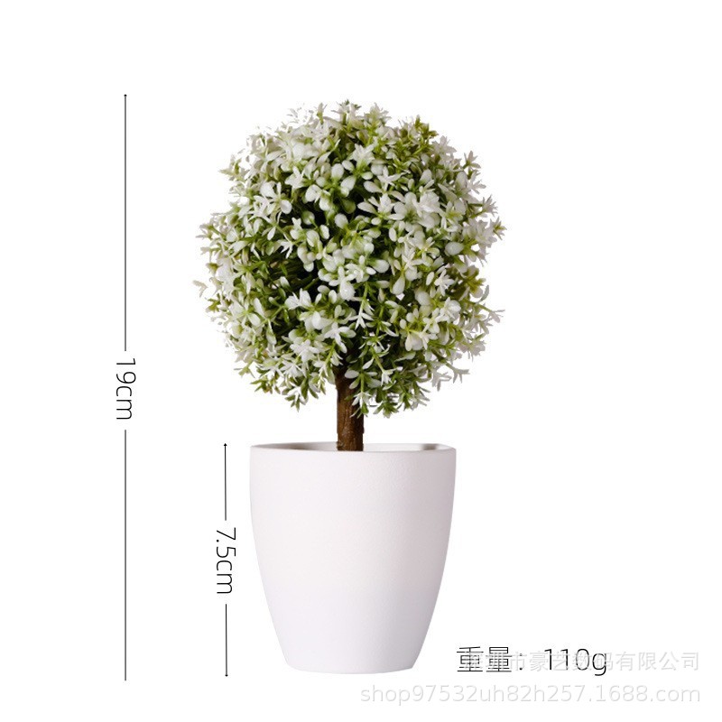 Simulación de plantas verdes, plantas en macetas, comercio electrónico, venta al por mayor, venta directa de fábrica, bola de hierba artificial de plástico, decoración del hogar, decoración del hogar image 4