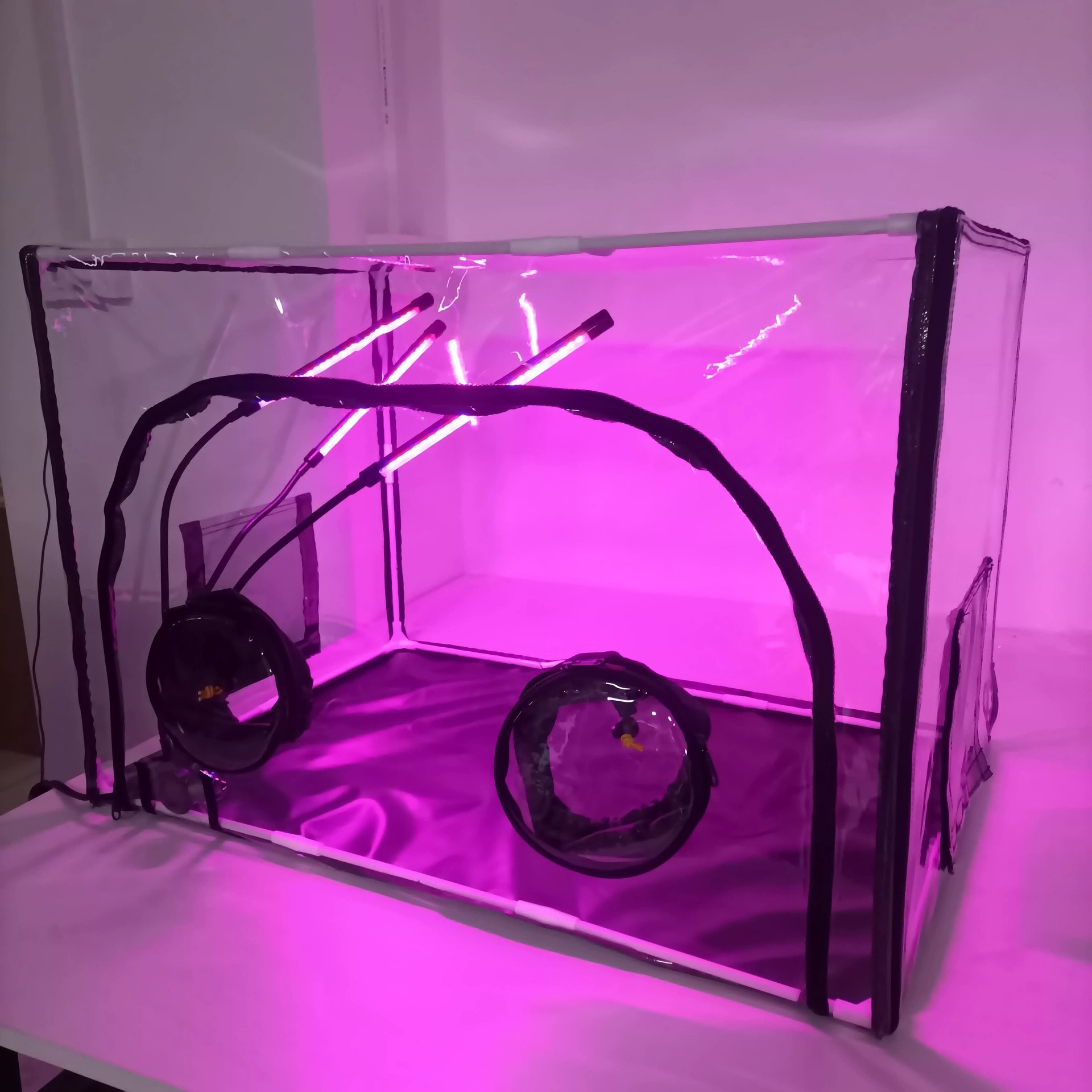 [Горячая распродажа] Портативная палатка для выращивания грибов, улучшенная версия с высокопрозрачной ПВХ пленкой, сеткой от насекомых и подсветкой