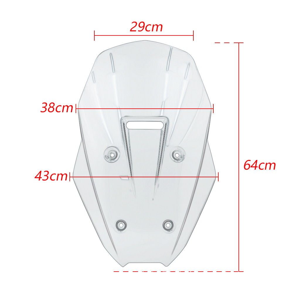 Compatible with ZONTES 368-G, new model high-height front windshield, sporty windscreen, 368G modified windscreen
