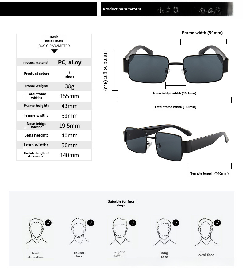 New large frame square European and American fashion big face slimming sunglasses ins style street shot all-match glasses_voghion.com