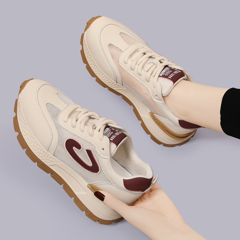 Sports Shoes Forrest Gump Classic Thick-Soled Genuine Leather 2026 Spring and Autumn New Versatile Casual Soft-Soled Women's White Shoes