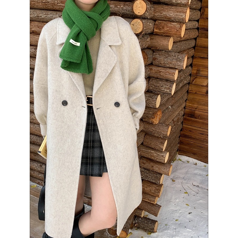 3Th Morning Winter Brand Face Draped Micro-Cocoon Double-Sided Wool Outwear Zy3722