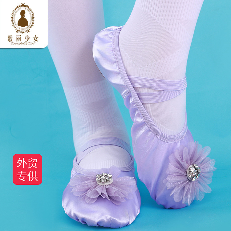 Children's Dance shoes girls' ballet practice shoes cat claw shoes anti-cowhide bottom slip wear-resistant dancing shoes for foreign trade