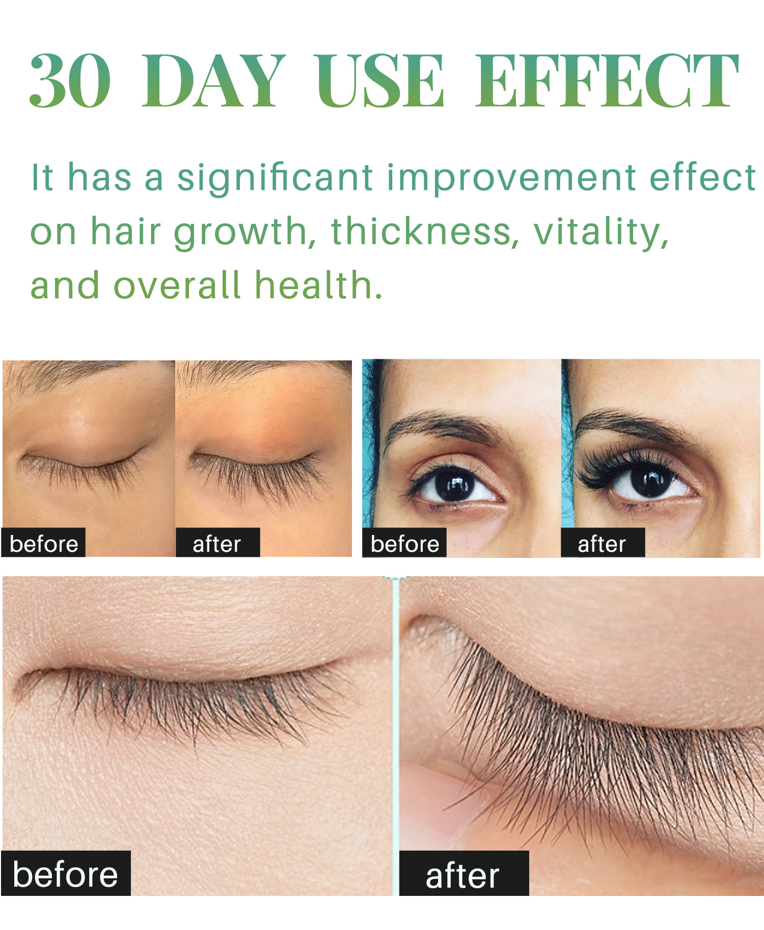 Suppen -Rizinusöl -Mascara -Ergebnisse