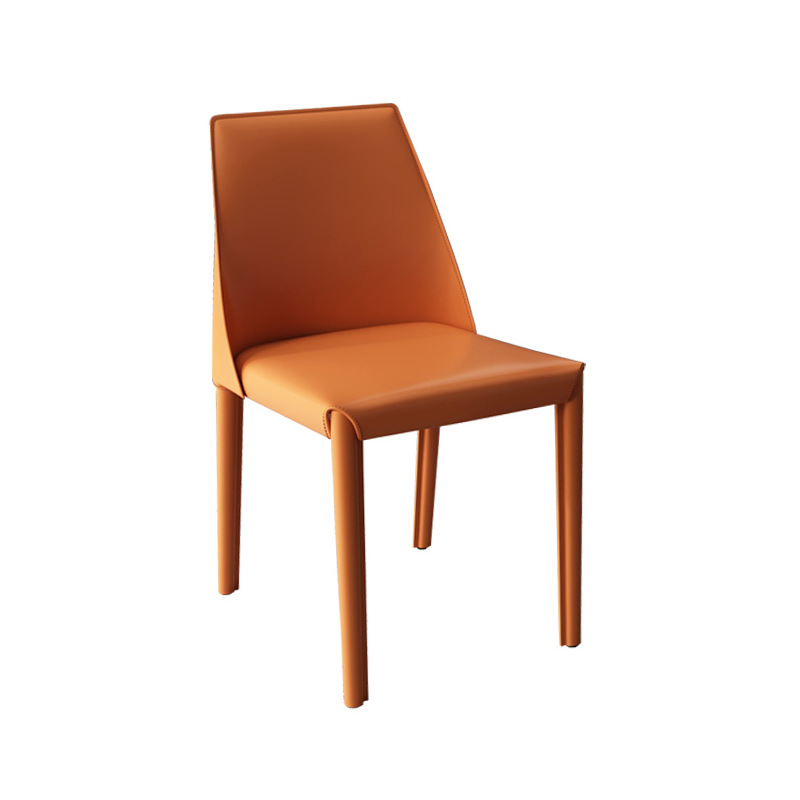 Nordic moderno simple luz de lujo pequeño apartamento casa Silla de cuero restaurante comedor Silla de ocio cafetería silla personalizada