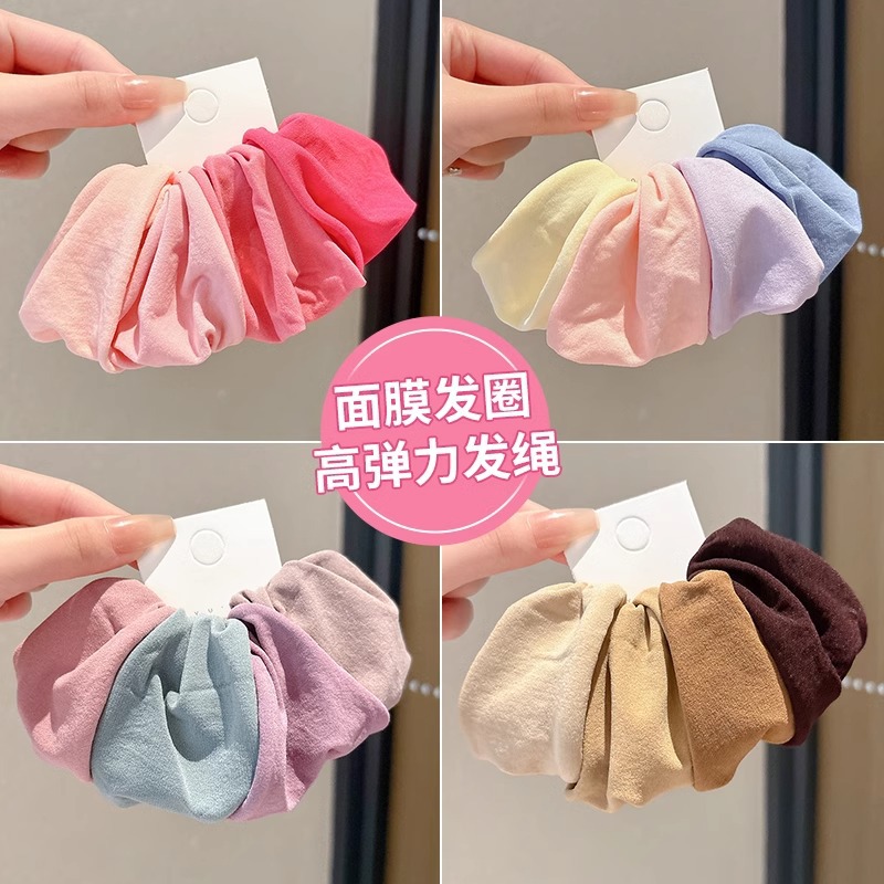 Color ensanchado máscara anillo de cabello para niños de alta elasticidad cuerda de cabeza duradera para mujeres 2025 nuevo temperamento cabello de caballo cuerda de cabeza