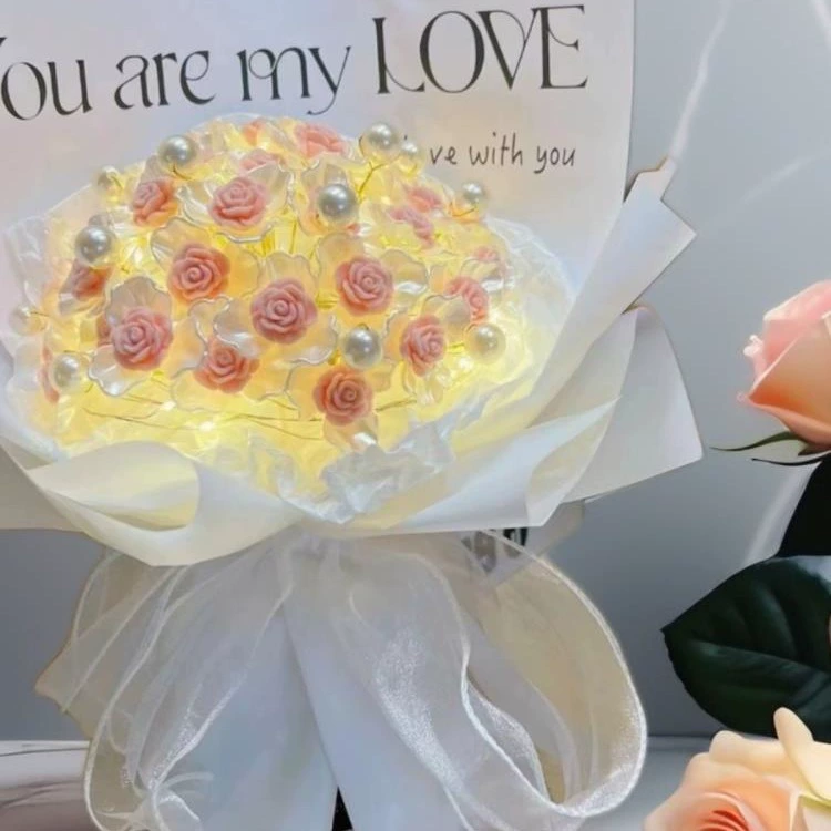 Букет из розы ручной работы diy розы, имитация букета никогда не увядает