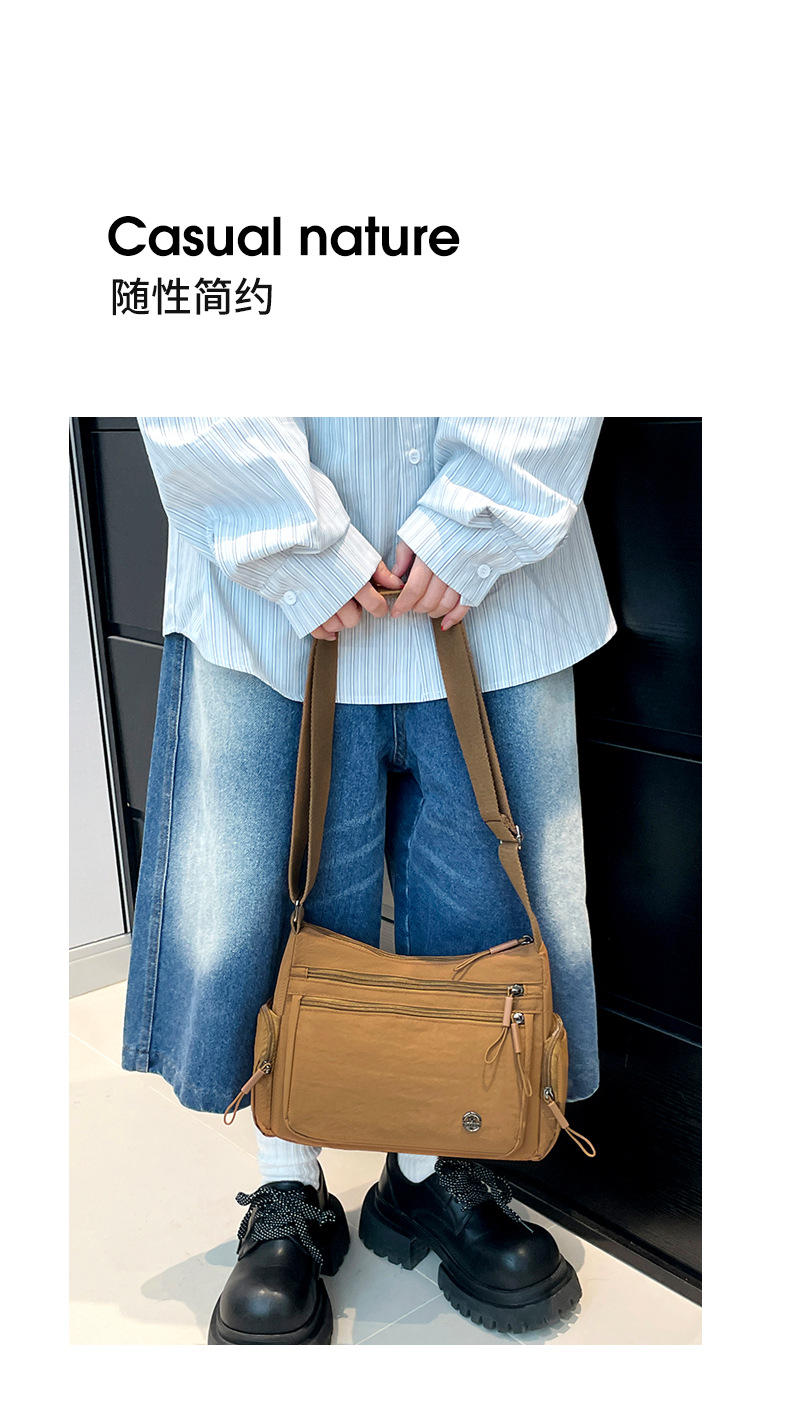 New travel bags: Fashionable crossbody bag for women, nylon large-capacity travel single-shoulder bag for women to work and commute undefined