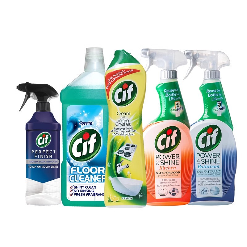 Cif Jingjie Bathroom Shine Cleaner 700ml Tile Floor Tile Toilet Shower Glass Stain Remover