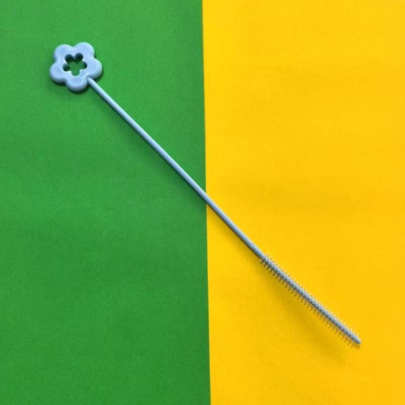 花朵吸管刷子清洁刷专用长柄小刷子缝隙水杯管子清洗神器硅胶洗杯|undefined