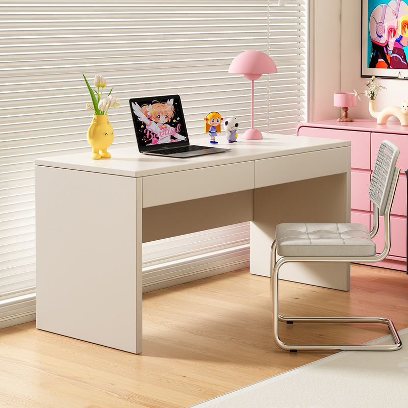 Desk with Drawer Bedroom Girls Home Student Study Table Rental Room Simple Desk Rectangular Computer Table