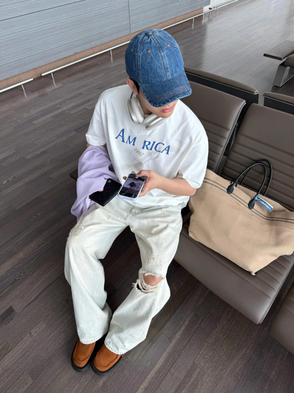 RECT* アメリカン Tシャツ 深セン南友ハイバージョン 25 新しいラウンドネックシルエット半袖男性と女性用|undefined