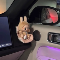 Labubu 車の装飾品シートラブブ人形人形空気出口アロマセラピークリップ自動車産業の利点