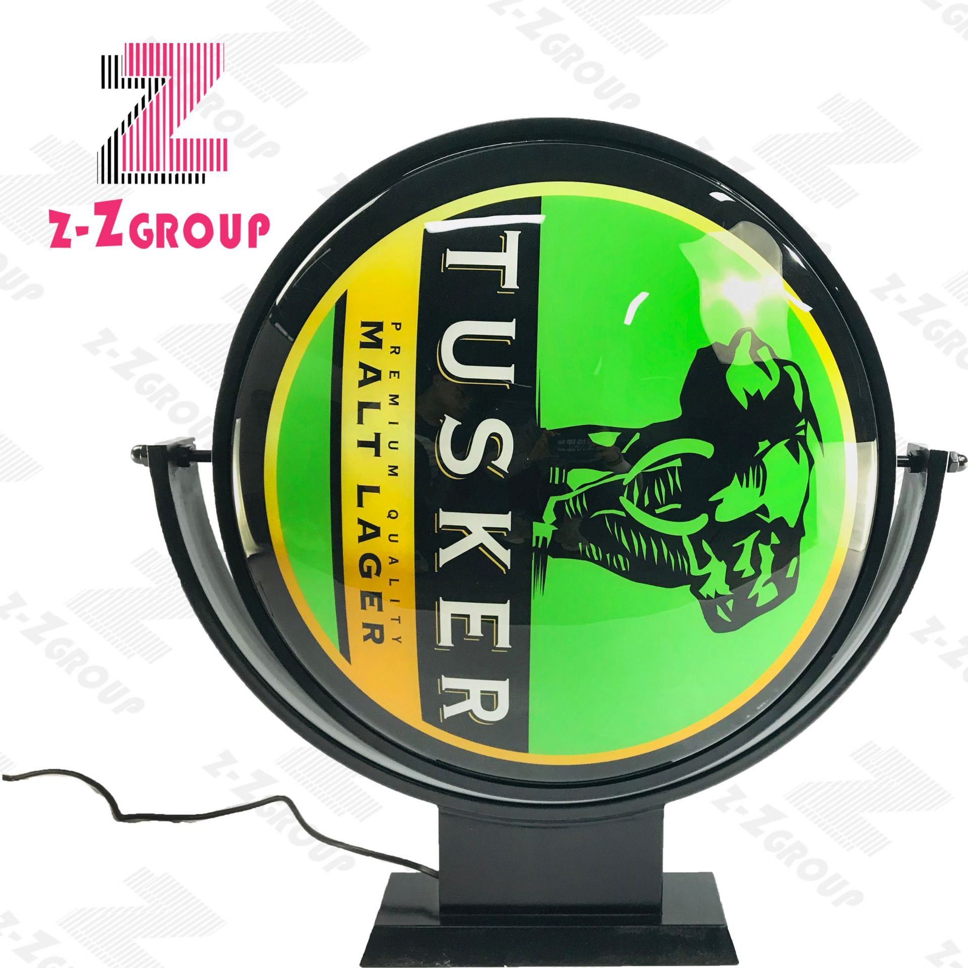 户外防水LED亚克力圆形双面吸塑旋转灯箱悬挂墙式创意广告侧招牌