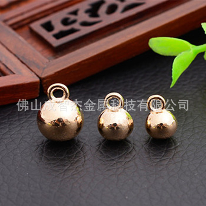 DIY饰品配件汉服旗袍古风钮扣 合金圆珠手缝钮扣吊坠 大孔串珠纽