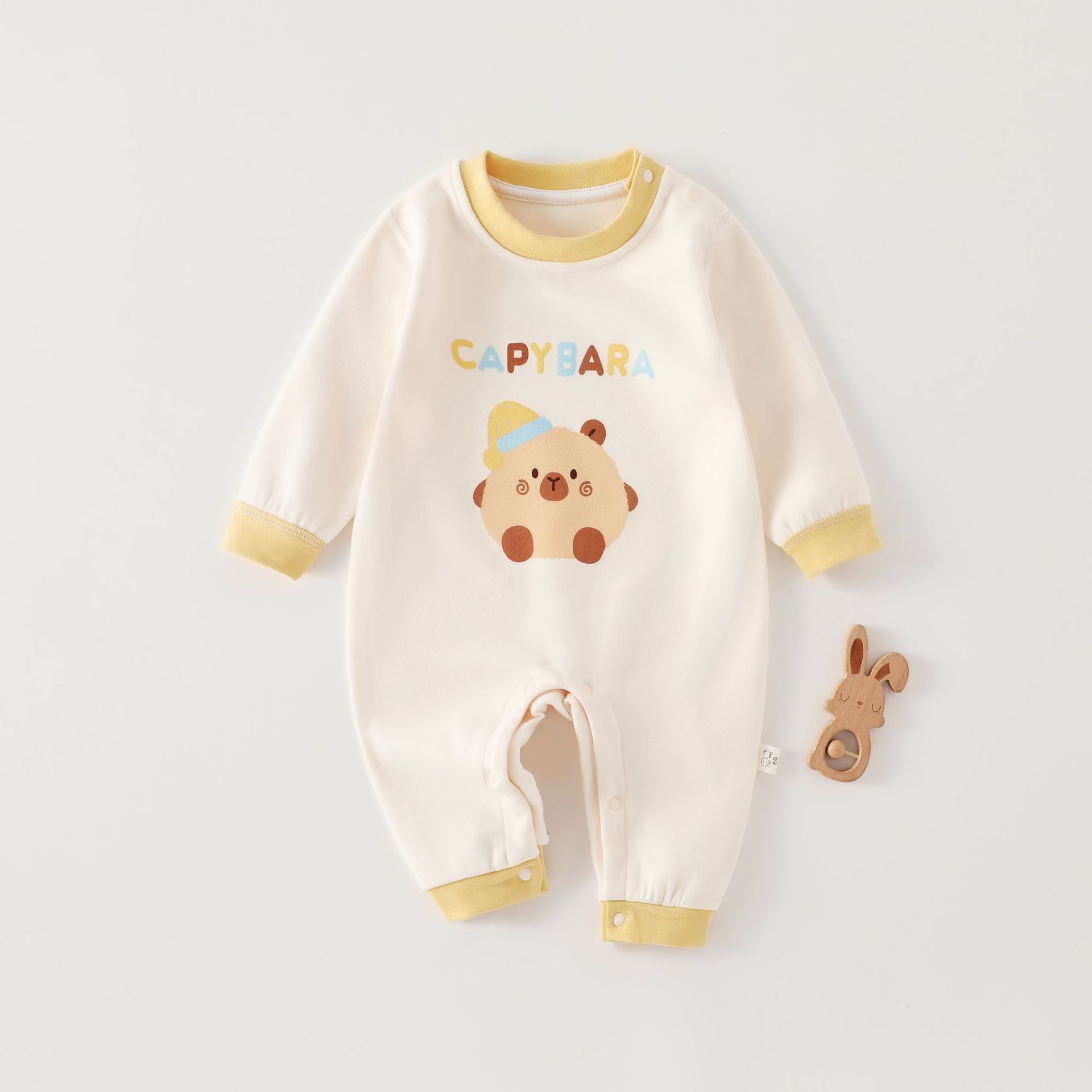 Baby Warm Cashmere Silk Jumpsuit Newborn Autumn and Winter Long-Sleeved Crawler Suit Male and Female Baby Autumn and Winter Base Suit