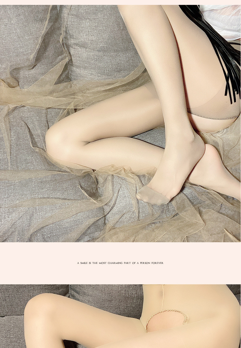 Ultra-Thin Black Spandex Stockings, Sheer Nightclub Tights, One Size — detail image 21