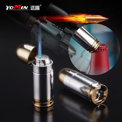 新奇特創意充氣子彈打火機個性多功能啤酒開直衝打火機防風男