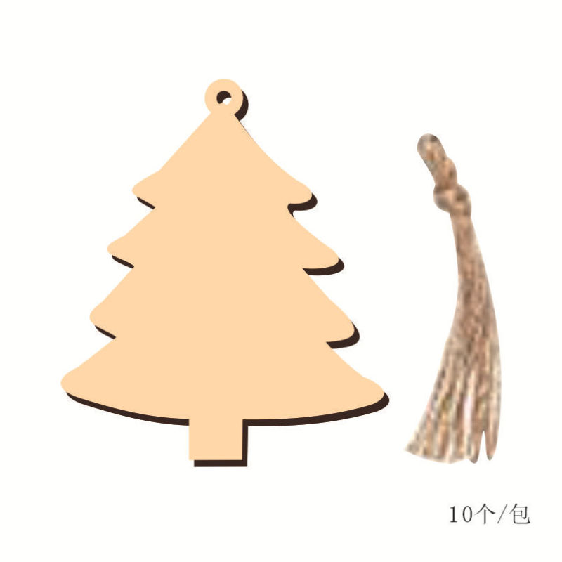 木の工芸品のアイデアクリスマスの木片のペンダントの家庭の装飾品の手描きのDIYの道具のクリスマスのペンダント|undefined