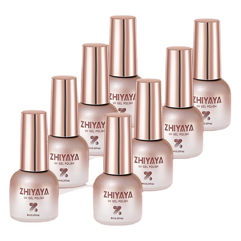 Esmalte de uñas transparente pegamento al por mayor esmalte de uñas nuevo popular hielo transparente color desnudo traje de celebridad de internet conjunto completo para salón de uñas